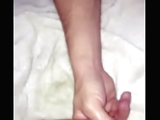 tgirl @journeyvik taking a big dildo pushed in her hole by hung .