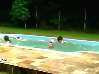 brunette shemale fucking outdoor with hot chick