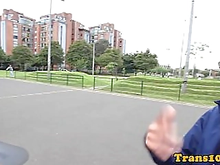 columbian shemales threeway fuck with male