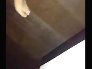 crossdresser sucking big dick on webcam till cum in mouth