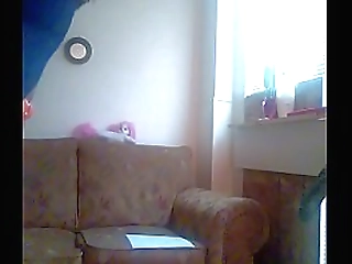 blonde and beautifull shemale get fucked on the sofa