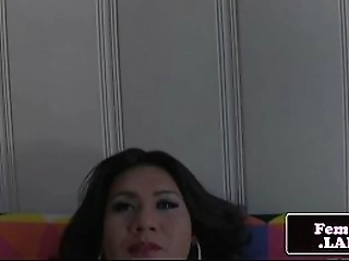 big boobs blonde shemale carla tavares undresses and starts masturbating