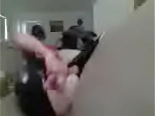 latex sissy playing with her pink toy