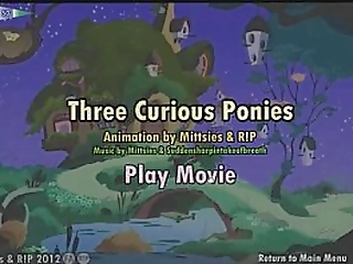 three curious ponies - mittsies