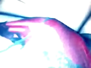 hot shemale strokes her fat dick   close up