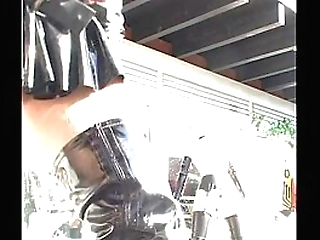 olive sexy ladyboy babe rams ass with glass toy