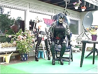 shirley maklow plays with her dildo in the pool