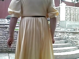 yellow dress outdoors - johanna clayton