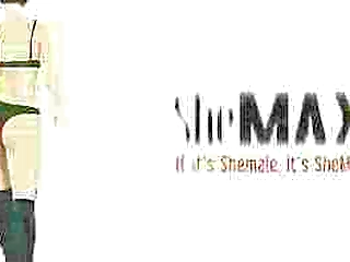 ebony shemale plays with her massive black shecock