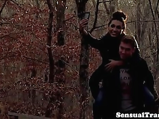 latina shemale blown and fucked by male