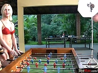 shemale beauties fuck and suck each other in hot foursome