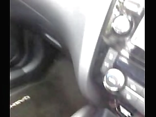 karenbabes geordie tgirl spanks her tiny cock in her car and eats pre cum