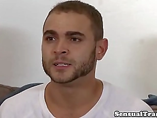 showered tranny screws dudes ass on floor