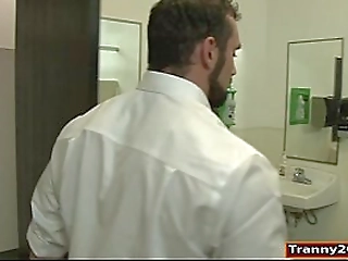 busty shemale jenna tales gloryhole blowjob and anal fucked