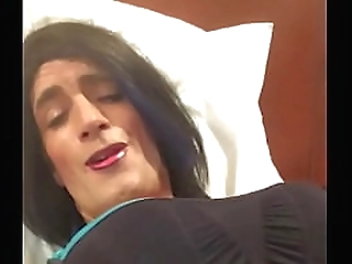 Asian Ladyboy's Dick Tease: Taking on the Stiffy Solo-style!