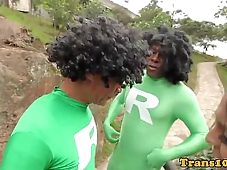 petite latina spitroasted between supereheros