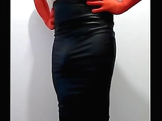 black guy shoving his big cock in two shemales holes