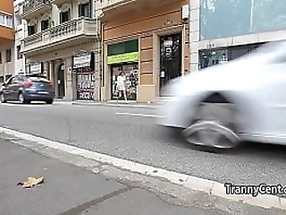 tgirl cummed with cock in her hole